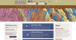 Desktop Screenshot of idahogeology.org